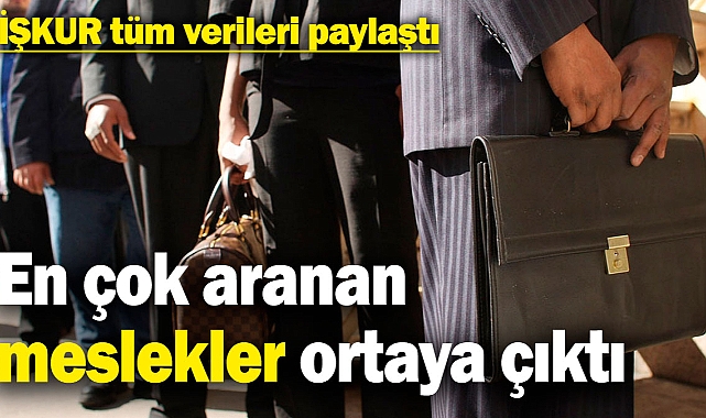 En çok aranan meslekler ortaya çıktı! İŞKUR tüm verileri paylaştı