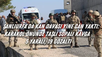Şanlıurfa’da Kan Davası Yine Can Yaktı: Karakol Önünde Taşlı Sopalı Kavga, 5 Yaralı, 19 Gözaltı