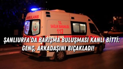 Şanlıurfa’da Barışma Buluşması Kanlı Bitti: Genç, Arkadaşını Bıçakladı!