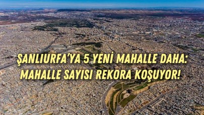 Şanlıurfa’ya 5 Yeni Mahalle Daha: Mahalle Sayısı Rekora Koşuyor!