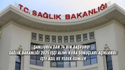 Şanlıurfa’dan 74 Bin Başvuru! Sağlık Bakanlığı 2025 İşçi Alımı Kura Sonuçları Açıklandı: İşte Asil ve Yedek İsimler