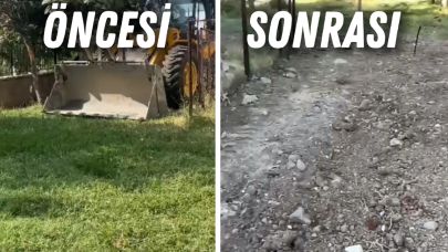 Kepçeler Bahçeyi Harabeye Çevirdi: TOKİ Basın Sitesi Savaş Alanına Döndü