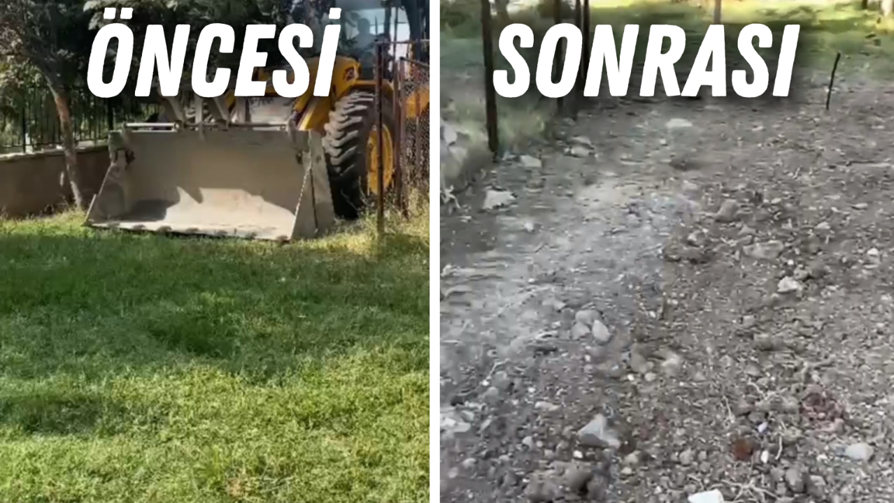 Kepçeler Bahçeyi Harabeye Çevirdi: TOKİ Basın Sitesi Savaş Alanına Döndü