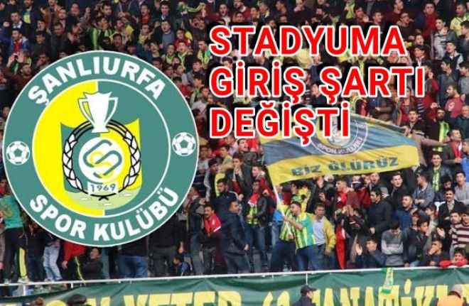 Urfaspor taraftarlarının dikkatine...