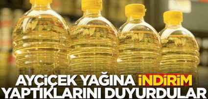 Ayçiçek yağına indirim yaptıklarını duyurdular