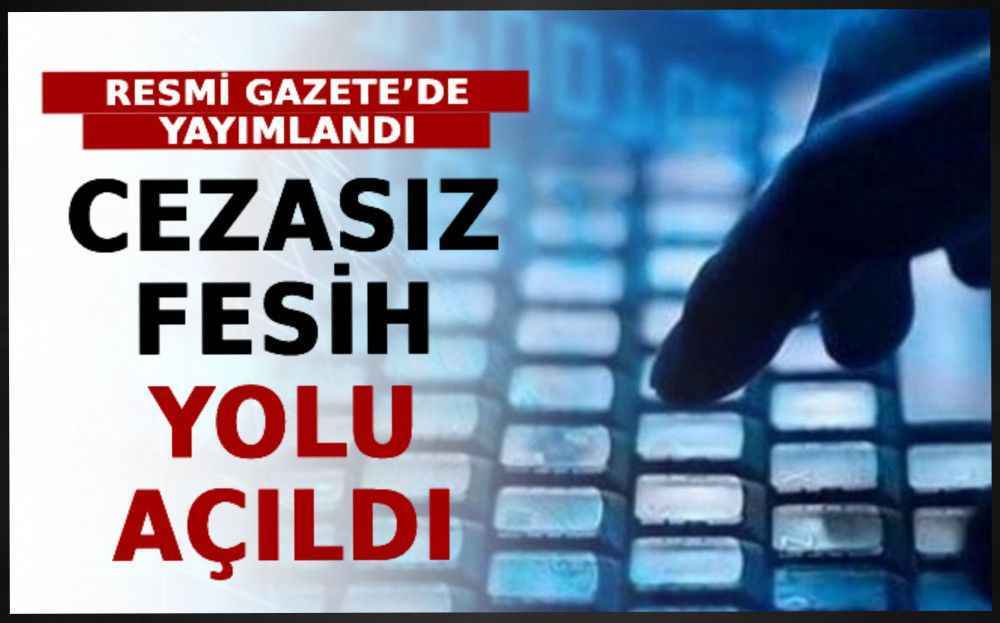 Resmi Gazete’de Yayımlandı! Cezasız Fesih Yolu Açıldı
