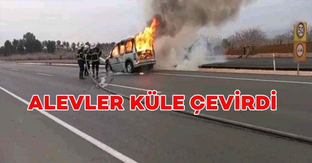 Şanlıurfa'da Seyir Halindeyken Alev Aldı