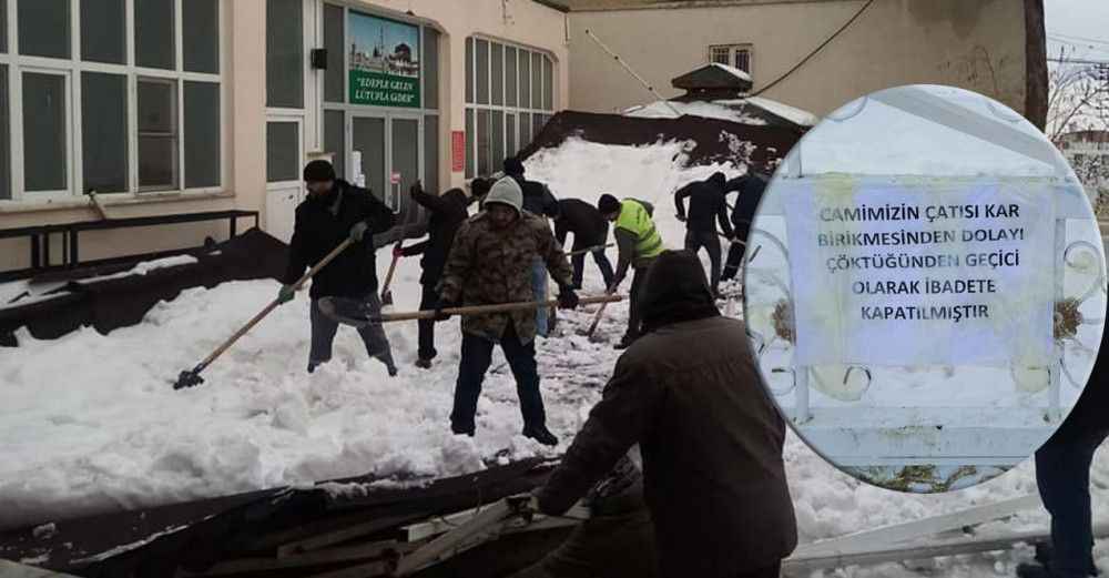 Urfa'da caminin çatısı çöktü! İbadete kapatılan cami ile ilgili açıklama