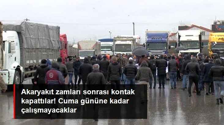 Yakıta gelen zammı protesto ederek kontak kapattılar