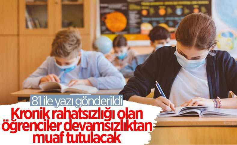 Kronik rahatsızlığı olan öğrenciler devamsızlıktan muaf tutulacak