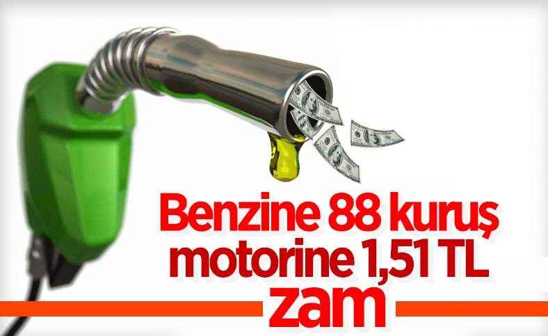 Benzin ve motorin fiyatlarına zam