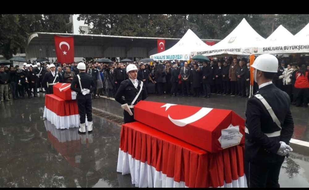 Şanlıurfa, şehit polislerini uğurladı