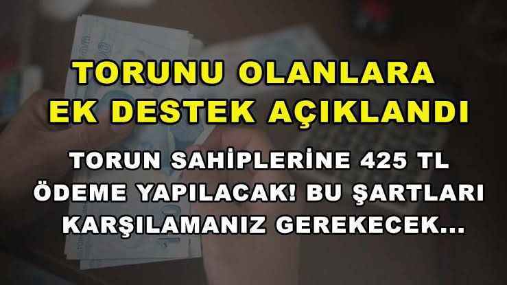 Torunu olan herkesin hesabına 425 TL yatmaya başladı!