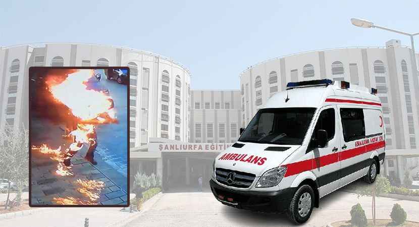 Urfa’da tinerin alev alması sonucu bir işçi ağır yaralandı