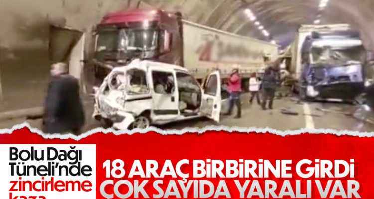 Bolu Dağı Tüneli'nde zincirleme kaza 30 Yaralı