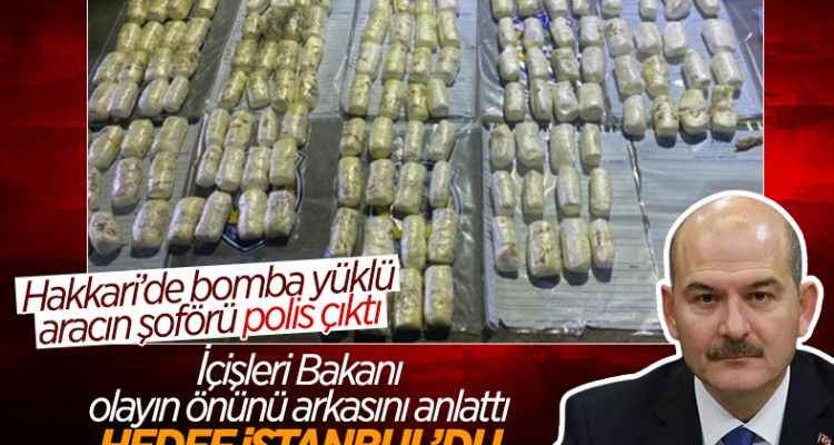 Süleyman Soylu'dan Hakkari'de patlayıcıyla yakalanan polisle ilgili açıklama