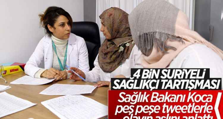 Bakan Fahrettin Koca, Suriyeli personel konusuna açıklık getirdi