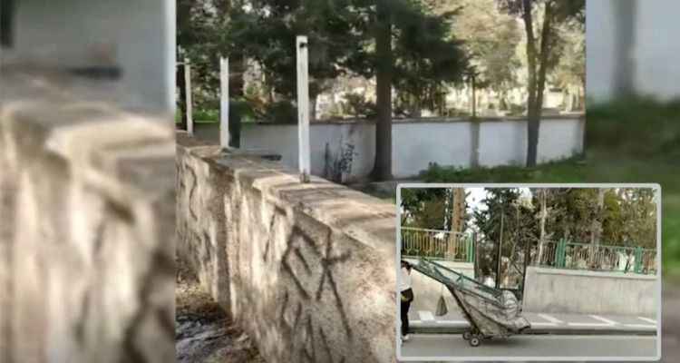 Urfa'da Pes dedirten hırsızlık! Mezarlıkların korkuluklarına dadandılar