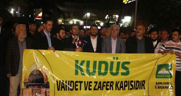 Urfa’da Mescid-i Aksa saldırılarına tepki!