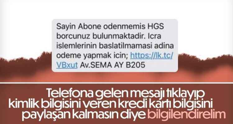 Dolandırıcılıkta yeni yöntem: HGS borcunuz var