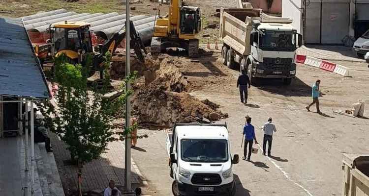 Şanlıurfa'da Altyapı çalışması esnasında doğal gaz borusu patladı
