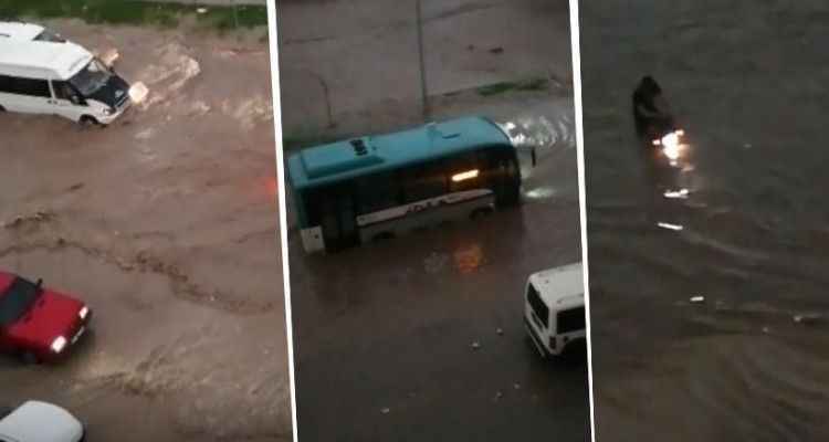 Şanlıurfa'da Yollar göle döndü! Sürücüler ilerlemekte zorlandı