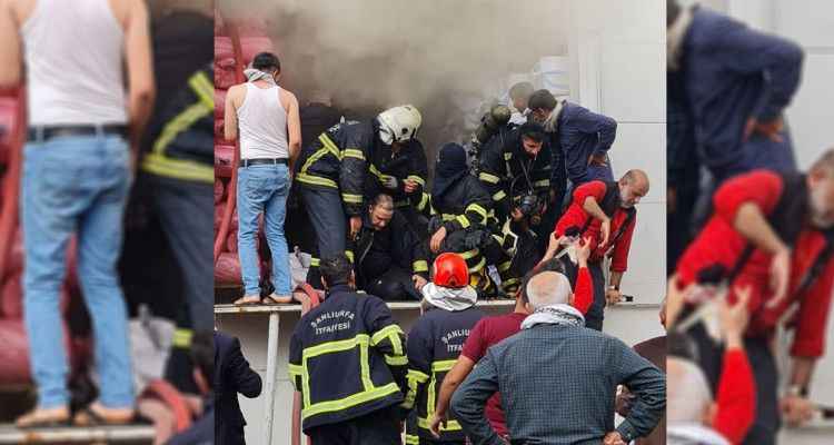 Urfa'da iplik fabrikasında yangın! İtfaiye ekipleri dumandan etkilendi
