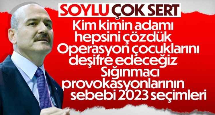 Süleyman Soylu mülteci eleştirilerine cevap verdi