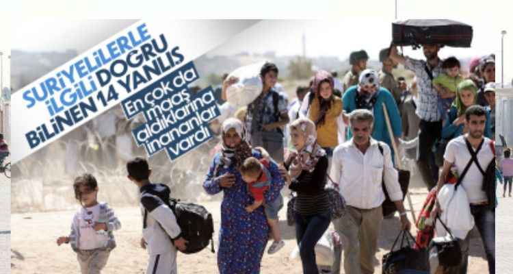 Suriyeliler İle İlgili Doğru Bilinen 14 Yanlış