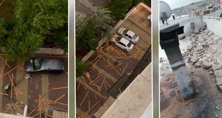 Çatılar uçtu, arabalar zarar gördü! Urfa'da fırtına mağduriyeti