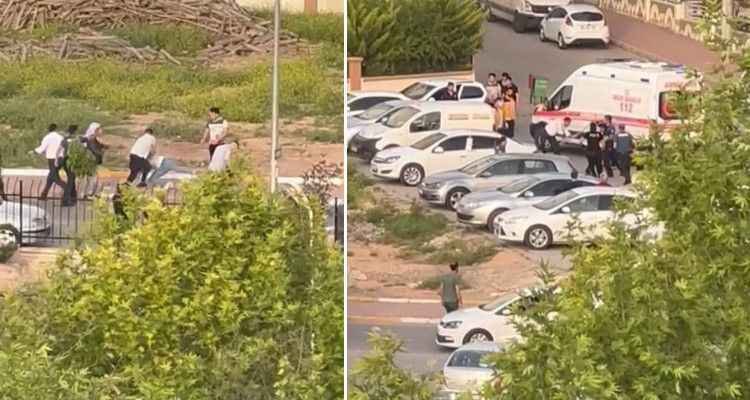 Urfa'da yol verme kavgasında polis biber gazı sıktı... İşte o anlar...