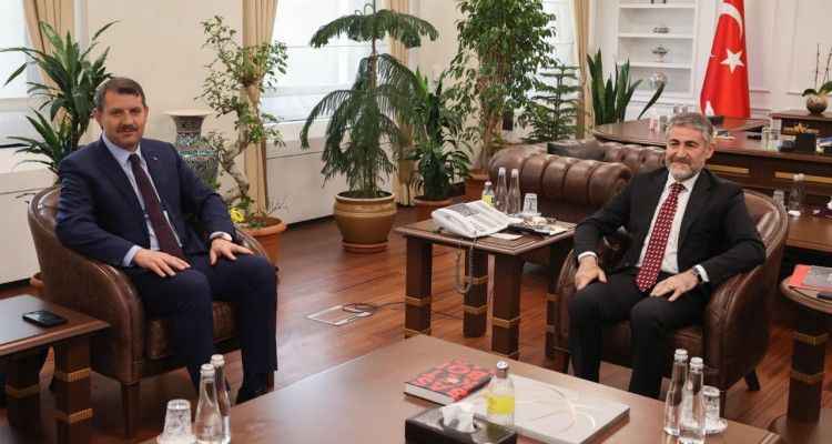 Bakan Nebati Vali Ayhan’ı makamında ağırladı