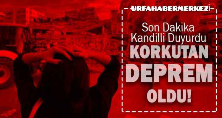 Kandilli Rasathanesi son dakika duyurdu! Korkutan deprem oldu! İşte depremin şiddeti ve merkez üssü