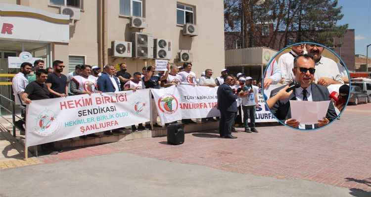 Şanlıurfa’da sağlık çalışanları bir günlük iş bıraktı