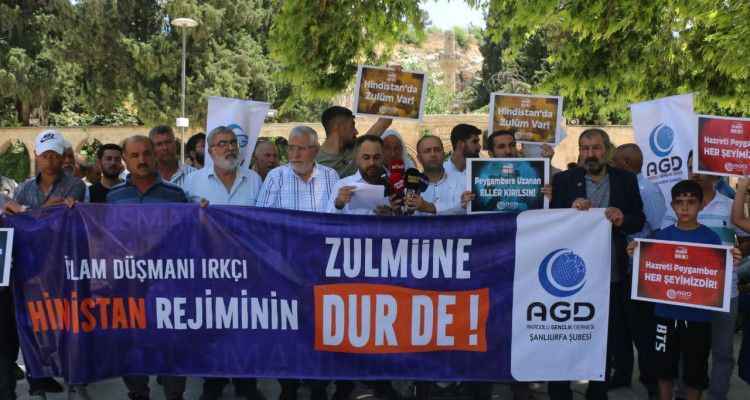 Hindistan’da Müslümanlara yapılan zulümler Şanlıurfa'da kınandı