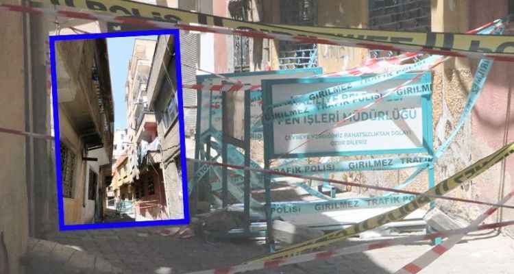 Urfa’da yol çökmüştü, riskli evler tahliye edildi
