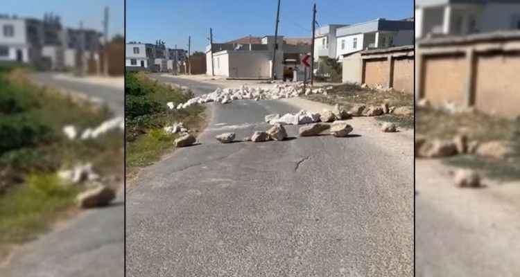 Şanlıurfa'da Tapulu arazisinden geçen yolu trafiğe kapattı!