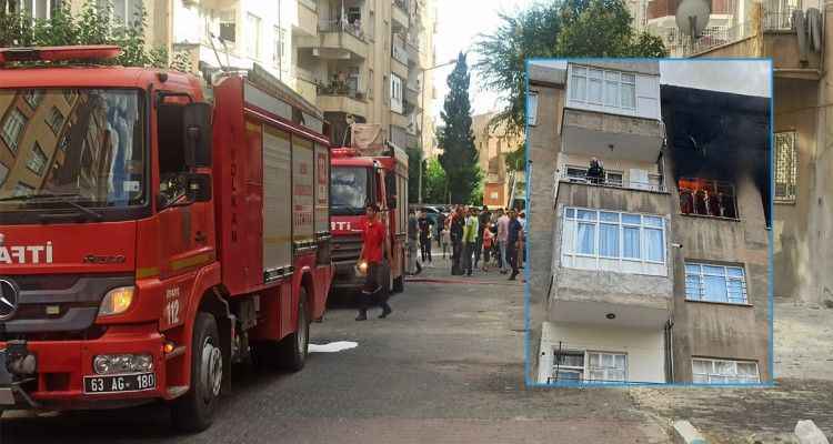 Şanlıurfa'da 6 katlı binada yangın