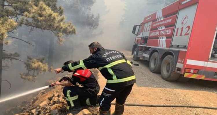 Şanlıurfa'da ormanlık alanda yangın