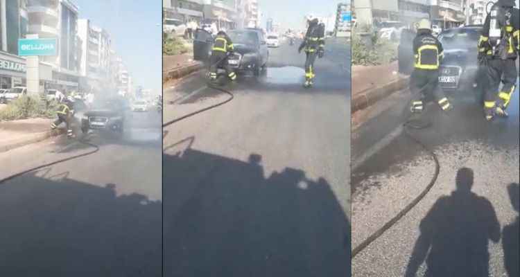 Urfa’da korkutan yangın! Otomobil alev aldı