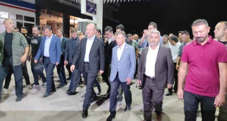 Urfa'dan heyet de Bakan Soylu ile olay yerinde