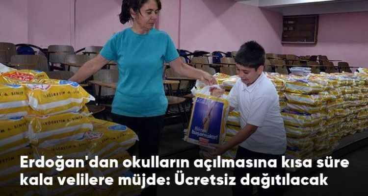 Cumhurbaşkanı Erdoğan müjdeyi verdi: Bu yıl ders kitaplarının yanında yardımcı kaynaklar da ücretsiz dağıtılacak