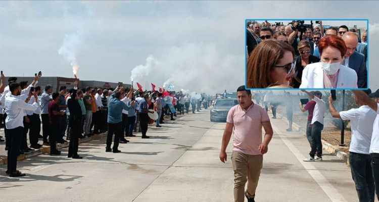 Meral Akşener'i Urfa girişinde partililer karşıladı