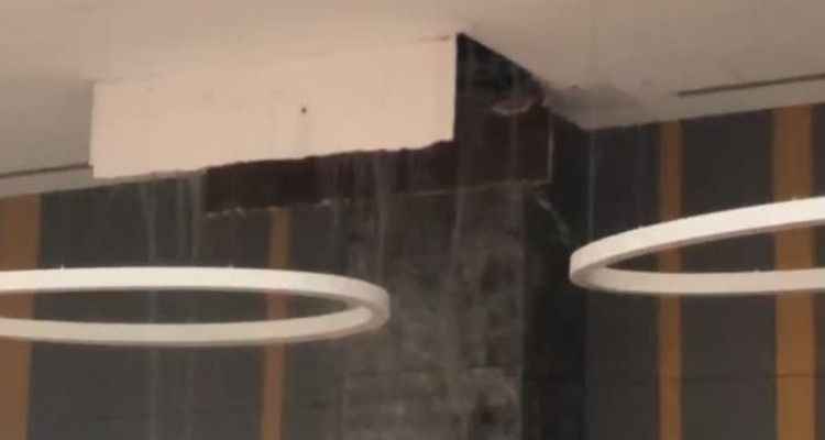 Şiddetli sağanak nedeniyle ağaçlar yola devrildi, bir alışveriş merkezinin çatısı çöktü