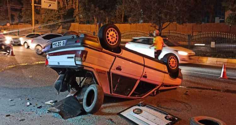 Şanlıurfa'da Araç takla attı! O anlar kameralara saniye saniye yansıdı