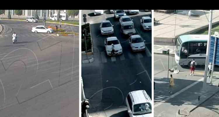 Urfa'da mobese kamerasına yansıyan kazalar