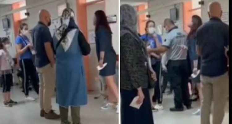 Hasta yakını ile doktor arasındaki tartışma kamerada
