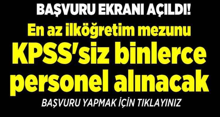 En az ilkokul mezunu binlerce personel alınıyor! Garson güvenlik satış danışmanı vb. alım var: e-Devletten başvurun