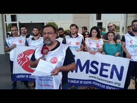 Urfa’da sağlık çalışanları şiddete uğrayan arkadaşları için iş bıraktı (VİDEO)