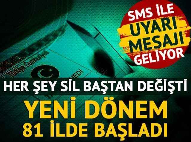 Her şey sil baştan! Yeni uygulama 81 ilde başladı, SMS ile uyarı mesajları geliyor